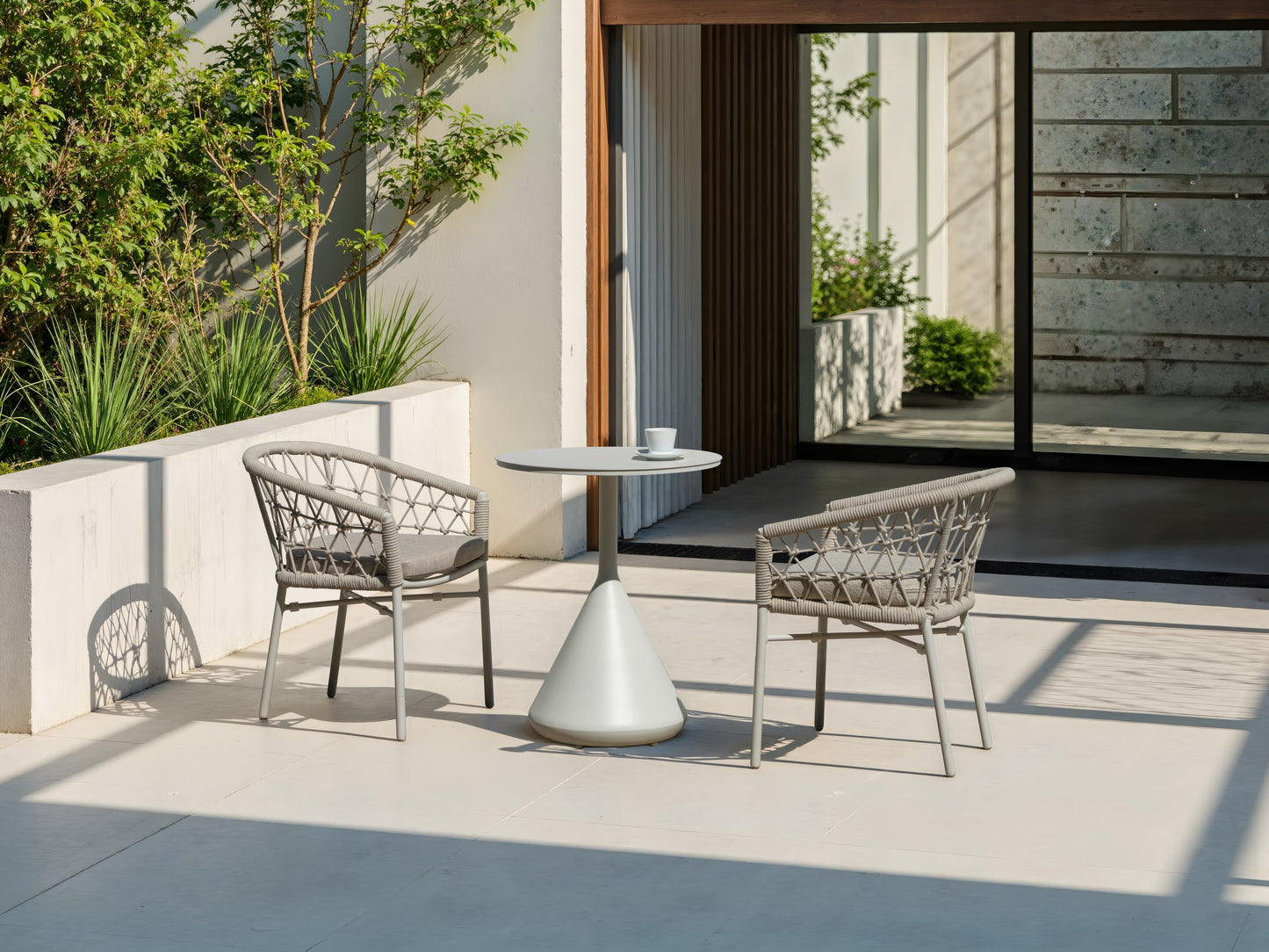 Aluminum small dining table
aluminum plate top / H-A013.T600Z