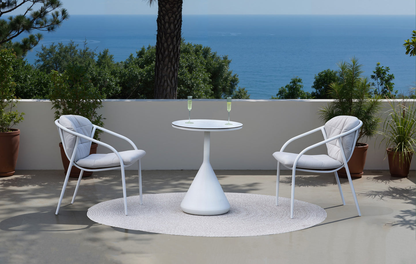 Aluminum small dining table
aluminum plate top / H-A013.T600Z