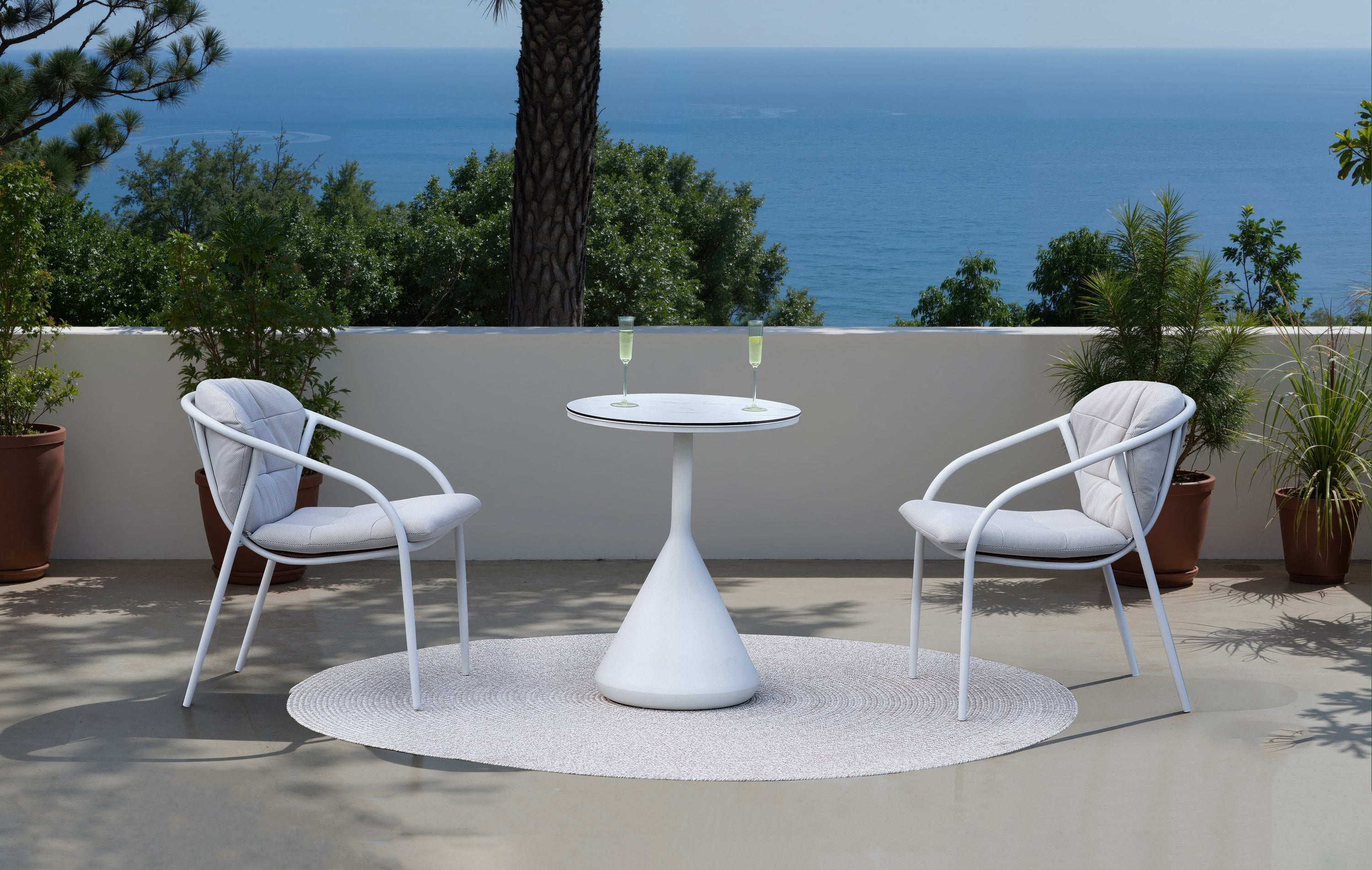 Aluminum small dining table
aluminum plate top / H-A013.T600Z