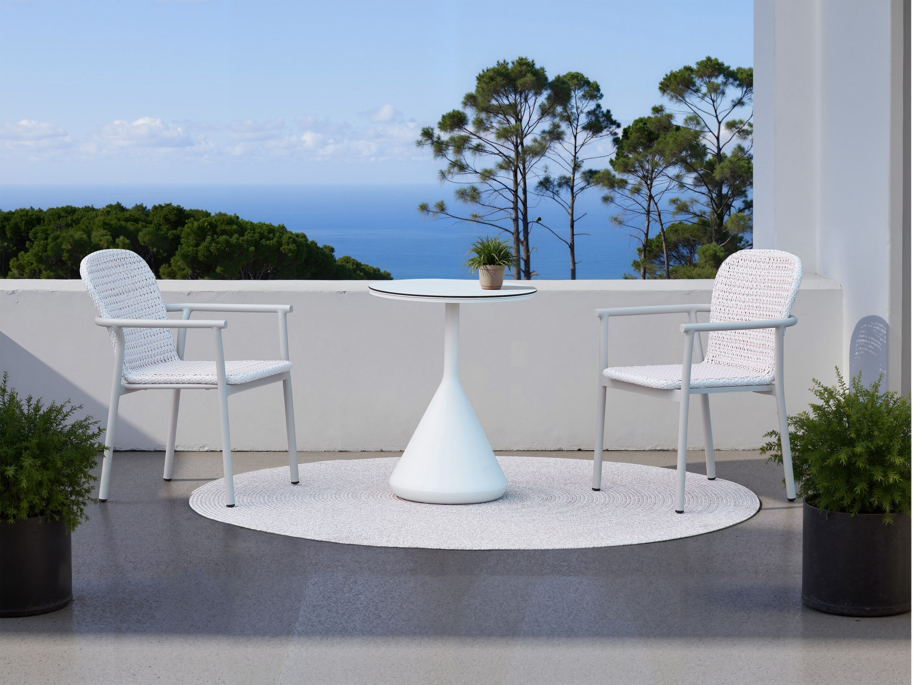 Aluminum small dining table
aluminum plate top / H-A013.T600Z